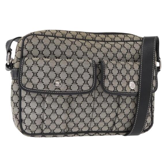 CELINE Handbags - CELINE Macadam Canvas Shoulder Bag Gray Silver Auth ep11913